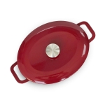 Емайлиран чугунен съд за печене с капак 5.4 л - 38.8 x 24 x 11 см - овал, Luigi Ferrero Opera FR-3810
