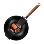 Уок тиган 28 x 8 см - лек чугун - Luigi Ferrero Tika FR-2855WH