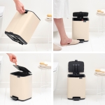 Кош за смет с педал 7 литра Bo Pedal - Soft Beige, Brabantia 