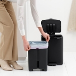 Кош за смет с педал 12 литра Bo Pedal - Matt Black, Brabantia 