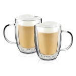 Двустенни чаши за капучино и лате 400 мл Coffeina
