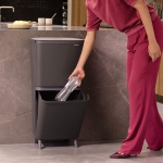 Кош за смет за разделно събиране 20+25 литра SortUp Hi - Dark Grey, Brabantia Холандия