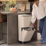 Кош за разделно събиране на смет  20+10+10 литра SortUp Hi - Soft Beige, Brabantia 