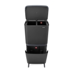 Кош за разделно събиране на смет 20+10+10 литра SortUp Hi - Dark Grey, Brabantia 