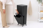 Кош за разделно събиране на смет 20+10+10 литра SortUp Hi - Dark Grey, Brabantia 