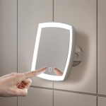 LED козметично огледало за грим 16 х 16 см, 5 Х увеличително, Luigi Ferrero FR-1606M