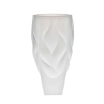 Изискана кристална ваза 30 см Bamboo Satin White с фин дизайн