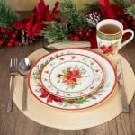 Коледна порцеланова чиния 19 см Merry Christmas
