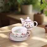 Керамичен чайник с чаша, Лалета