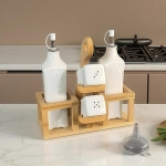 Керамичен оливерник 4 части Elegance -  22 x 22 x 8 см