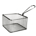 Метална квадратна кошничка за сервиране на картофки 9.5 х 9.5 х h 6 см