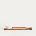 Дървено плато за сервиране с купичка 34.5 x 11.5 см MOOKA, HOMLA Полша