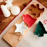 коледно плато с 4 купички за ядки