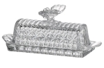 Bohemia Crystal съд за масло с пеперуда