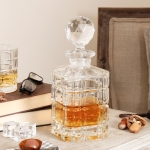 TIME SQUARE кристална гарафа за уиски 800 мл, Bohemia Crystal Чехия