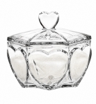 Елегантна кристална захарница Hearts
