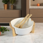 купа за салата с прибори за сервиране