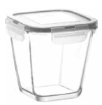 Стъклена кутия за съхранение 700 мл FRESCO, сив капак