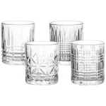 Стъклени чаши за уиски 290 мл - 4 бр - 4 гравюри, VL Полша