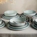 сервиз за хранене 18 части - светло син