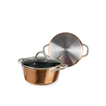 Тенджера със стъклен капак Ø 20 см Natura Copper - цвят мед, IBILI Испания