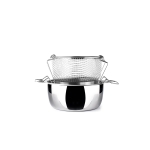 Дълбока тенджера за пържене с кошница и стъклен капак - 2 л - Ø 20 см, IBILI Испания