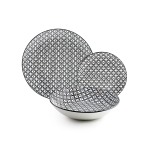 черно бял сервиз за 4 човека Ibili