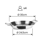 Стоманена тава за паеля Ø 30 см - 5ply Element, IBILI Испания