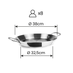 Стоманена тава за паеля Ø 38 см 5ply Element, IBILI Испания