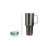 Термочаша с капак, дръжка и сламка IBILI Go Cup – 900 мл