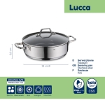 индукционна тенджера с капак Lucca