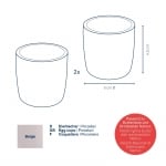 Комплект от 2 броя порцеланови чаши за еспресо кафе Bob, бежов цвят, KELA Германия