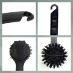 Кухненска четка с 2 броя резервни глави Pit, цвят черен, KELA Германия