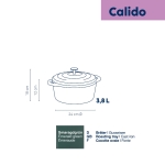 Чугунена тенджера с капак Ø 24 см Calido - зелена, KELA Германия