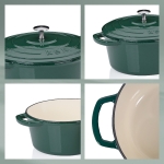 Чугунена тенджера с капак Ø 24 см Calido - зелена, KELA Германия