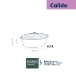 Чугунена овална тенджера с капак 33 х 26 см Calido - зелена, KELA Германия