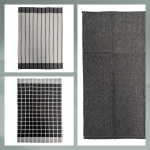 Комплект от 3 бр домакински кърпи за съдове 65 х 45 см Pasado“ - 65х45 см - черно-бели, KELA Германия