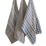 Комплект от 3 бр домакински кърпи за съдове 65 х 45 см Pasado - сребристо сиви, KELA Германия