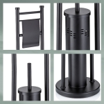 Стойка за тоалетна хартия и четка за тоалетна Swing - черна, свободностояща, KELA Германия