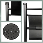 Стойка за тоалетна хартия и четка за тоалетна Swing - черна, свободностояща, KELA Германия