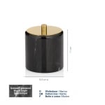 Кутия за козметични тампони или аксесоари Liron, черен мрамор, KELA Германия