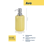 Диспенсър за течен сапун 350 мл Ava, жълт цвят, KELA Германия