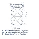 Кош за пране Fay, кръгъл с връзки - светло сив цвят, KELA Германия