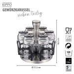 Комплект за подправки със стойка KIPPO - 7 части, GEFU Германия