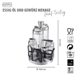 Комплект за олио,оцет, сол и пипер KIPPO - 5 части, GEFU Германия