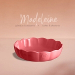 Керамична форма за десерт Ø 27 х 6.5 см MADELEINE ROUND DISH цвят бонбонено розово, EMILE HENRY Франция