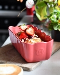 Керамична форма за печене на десерт / хляб 29 х 13.5 х 9 см, MADELEINE LOAF DISH, цвят бонбонено розово, EMILE HENRY Франция