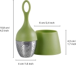 Плаващ прибор за чай FLOATEA, цвят зелен, AdHoc Германия