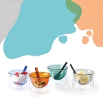 PHILIPPI Двустенна купичка за сладолед с лъжица GELATO“ - синя