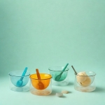 PHILIPPI Двустенна купичка за сладолед с лъжица GELATO - сива